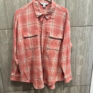 OLD NAVY PINK WOMENS FLANNEL